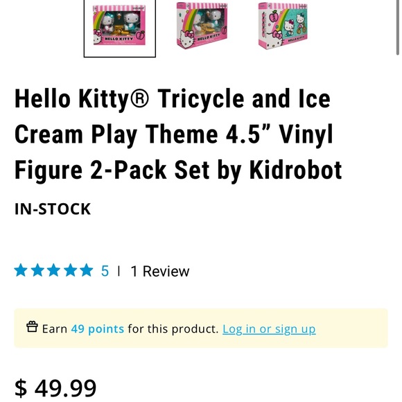 Kidrobot Hello Kitty Vinyl Figures - Bicycle and Ice Cream Set - Picture 6 of 9